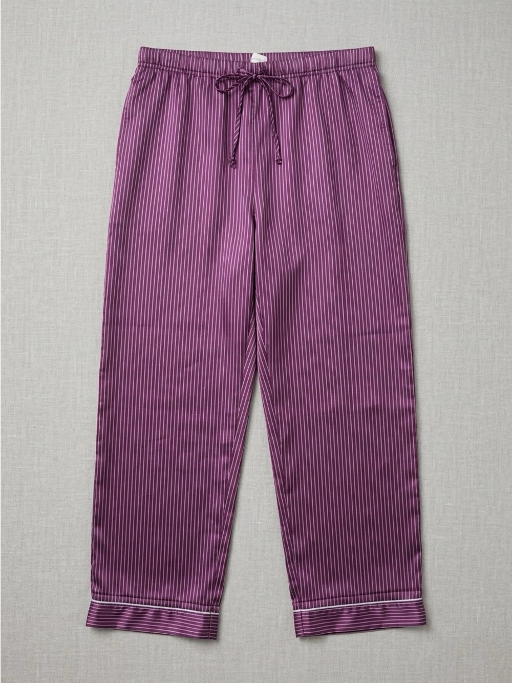 Gloria Vanderbilt Plum Satin Pinstripe Lounge Pants